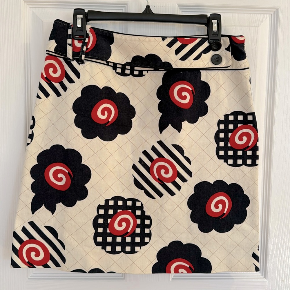 Etcetera skirt cream black red